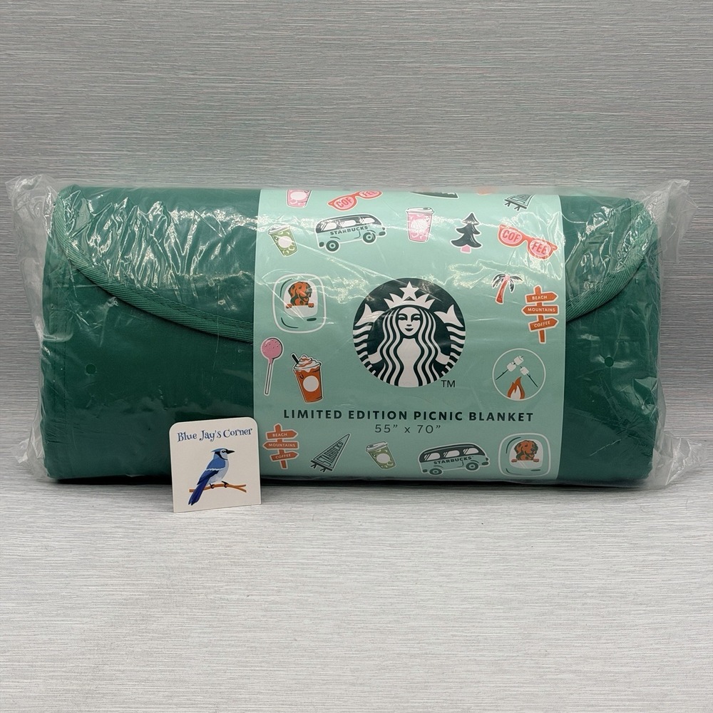 Starbucks Road Trip Picnic Blanket 2026 Foldable Travel Strap Limited Edition
